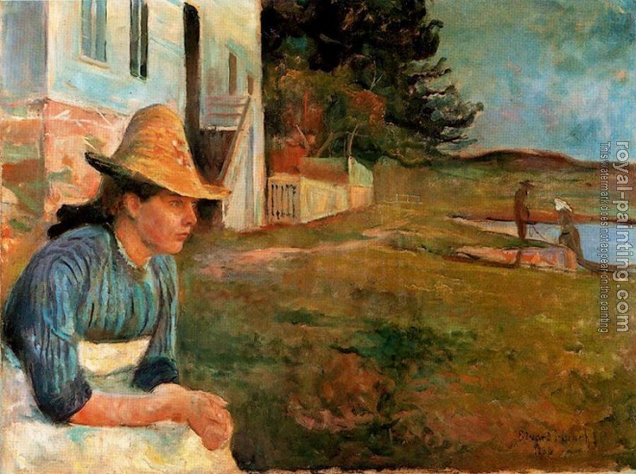 Edvard Munch : Sunset. Laura, the sister of artist